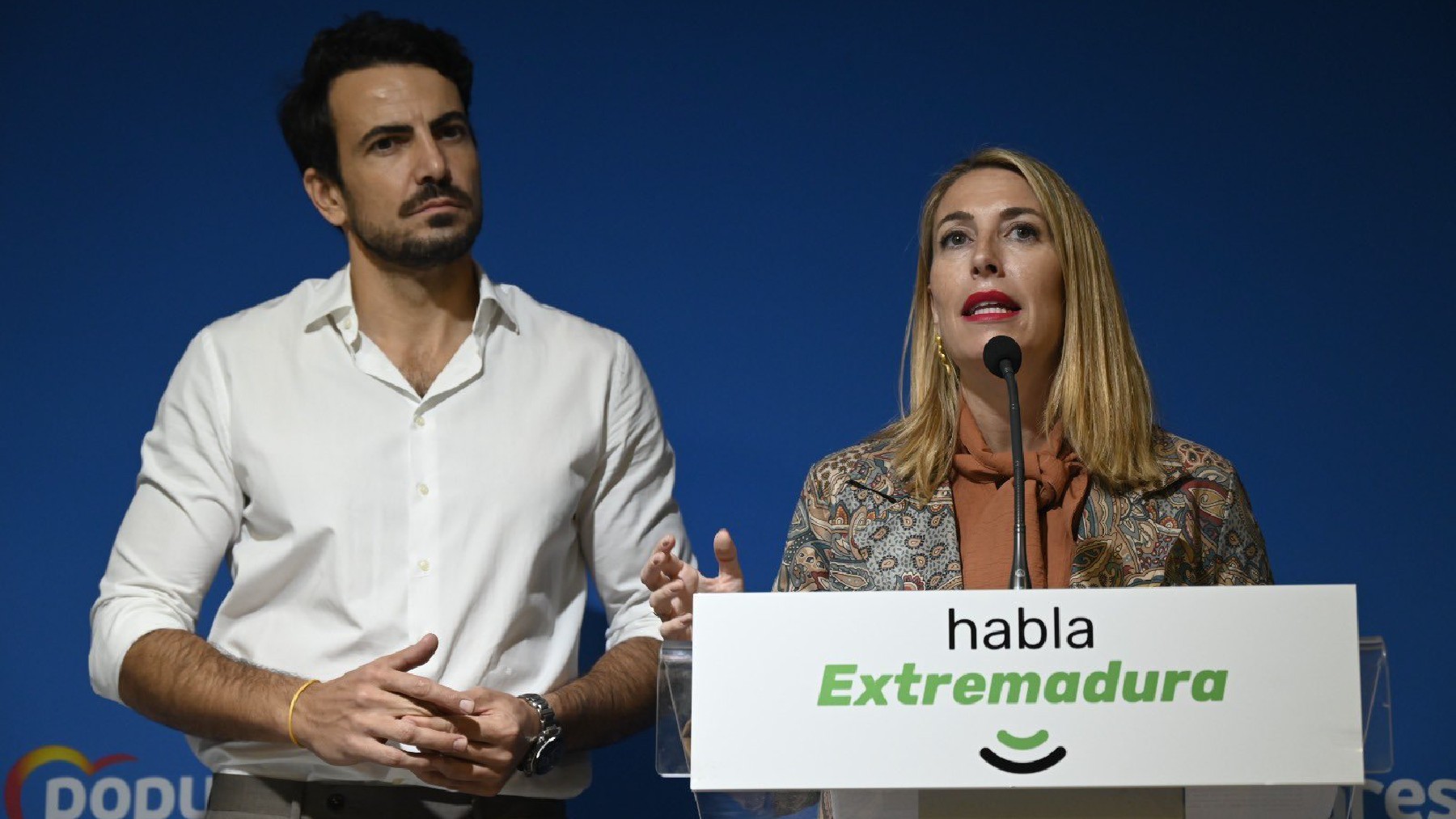 David Salazar (Cs) y María Guardiola (PP). (Foto: PP)