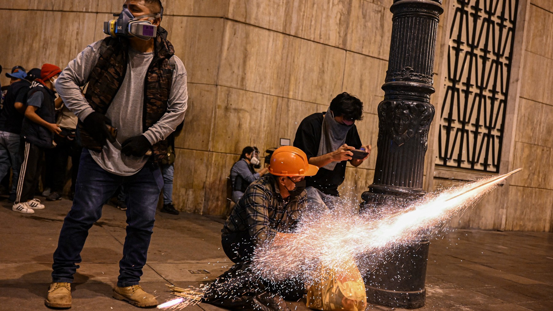 Disturbios en Perú. (Ernesto Benavides_AFP)