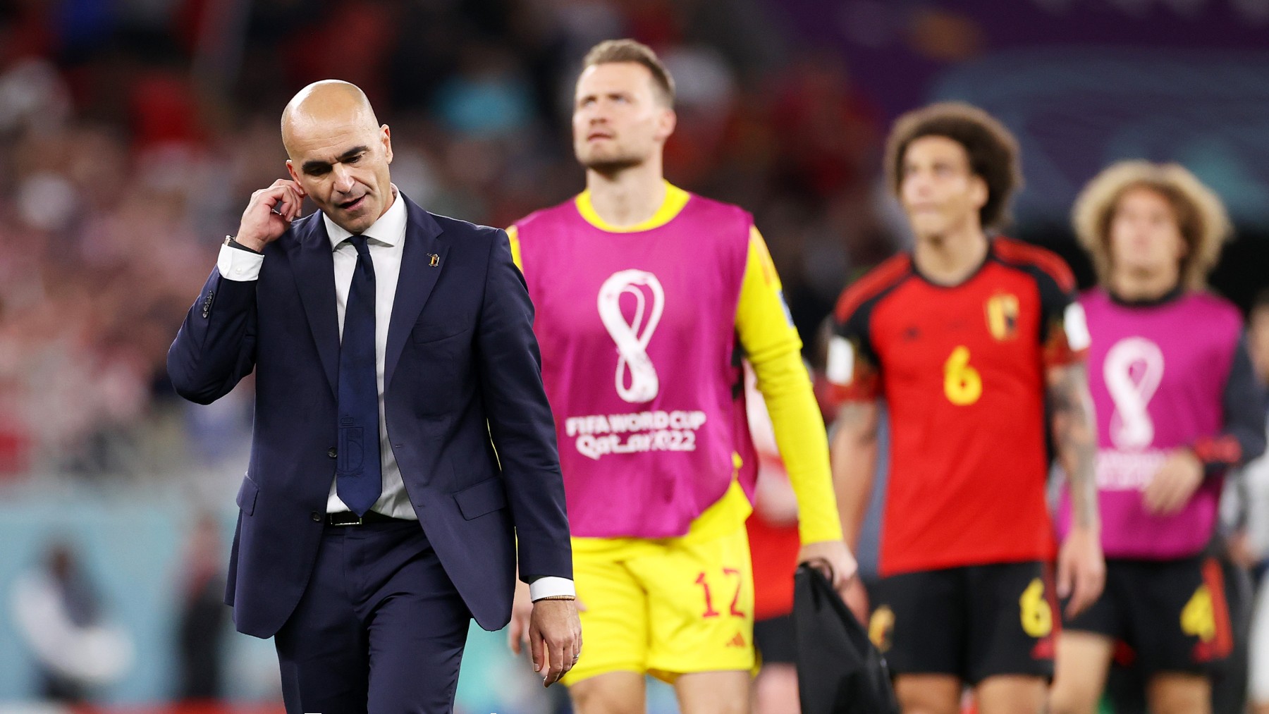 Roberto Martínez, tras la eliminación del Bélgica en el Mundial. (Getty)