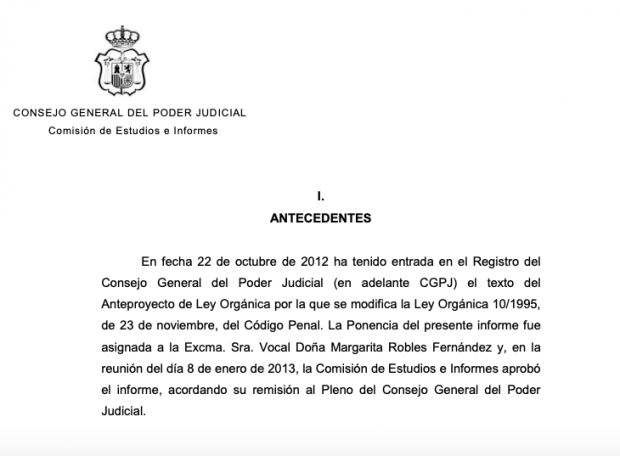 Robles fue la ponente del CGPJ cuando alertó del tipo franquista de malversación copiado por Sánchez