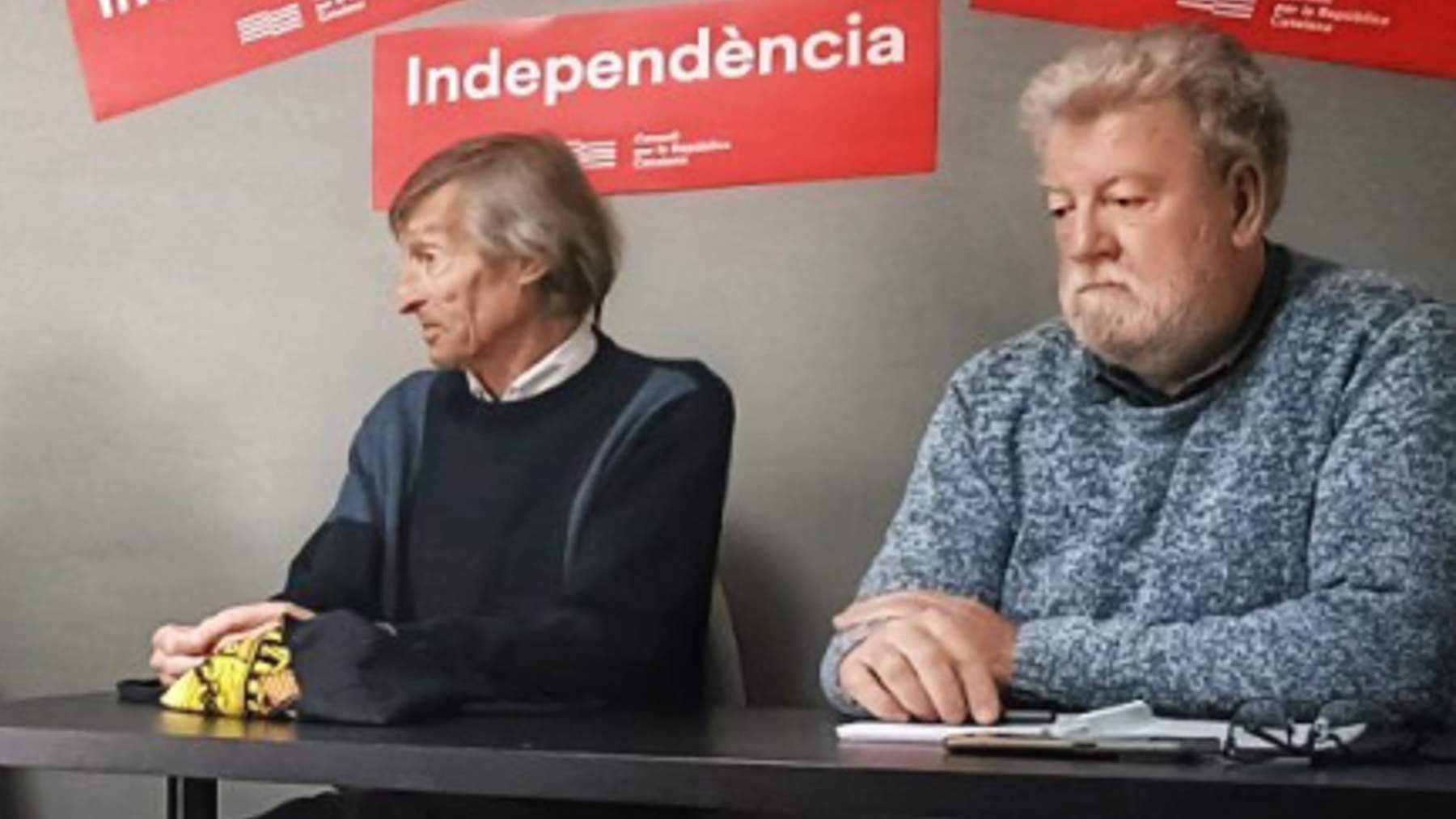 El sindicalista independentista de UOB, Jaume Sastre a la derecha de la imagen.