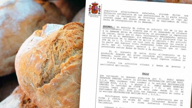 Condenan a un restaurante de Almería a devolver los 7 euros que cobró por el pan a un cliente