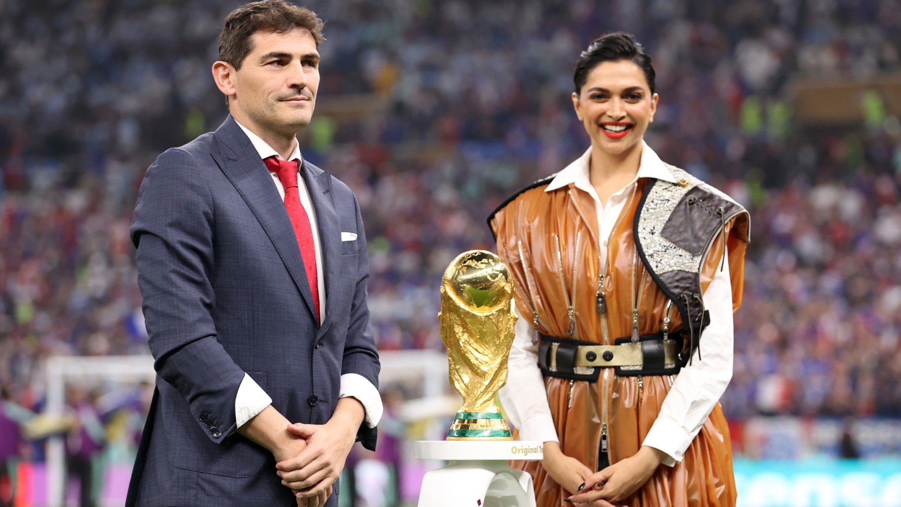 El look de Casillas en la final del Mundial. (Getty)