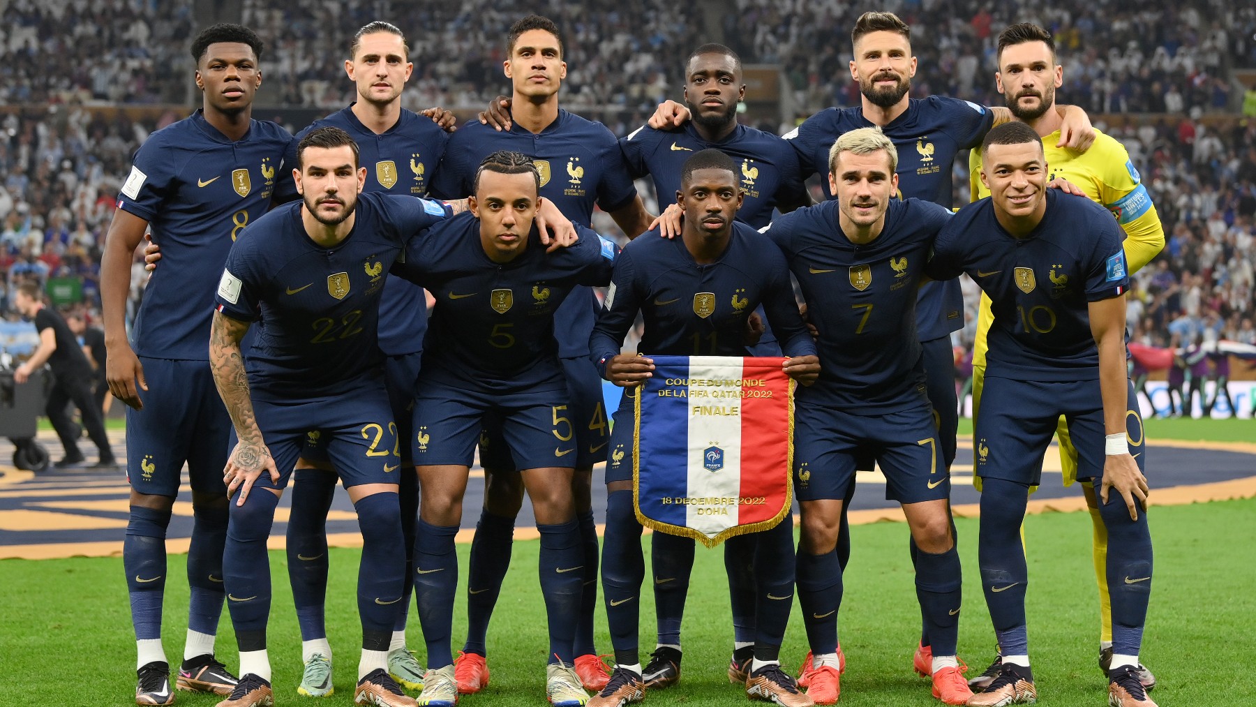 El once de Francia contra Argentina.