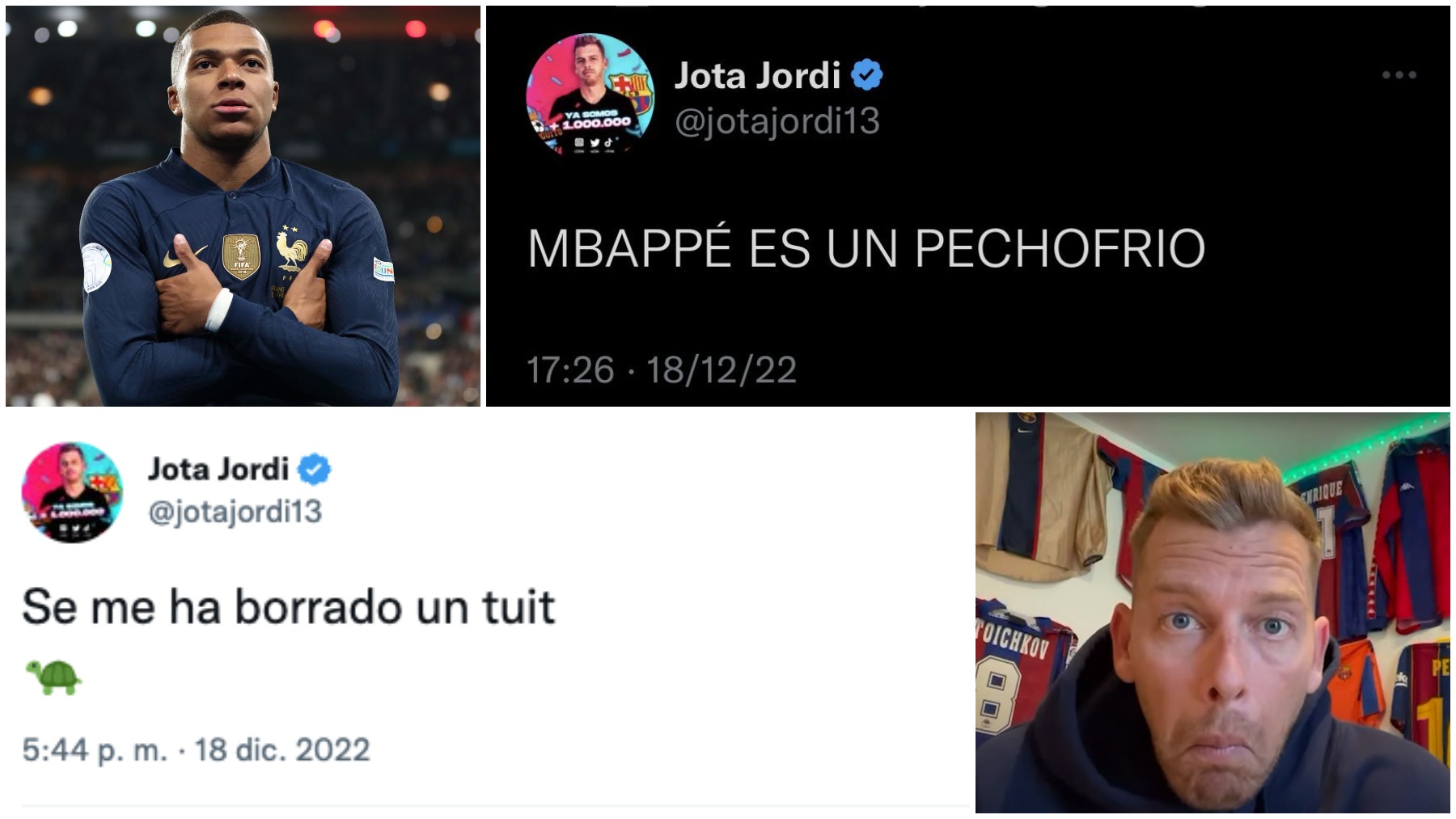 Mbappé retrató a Jota Jordi.