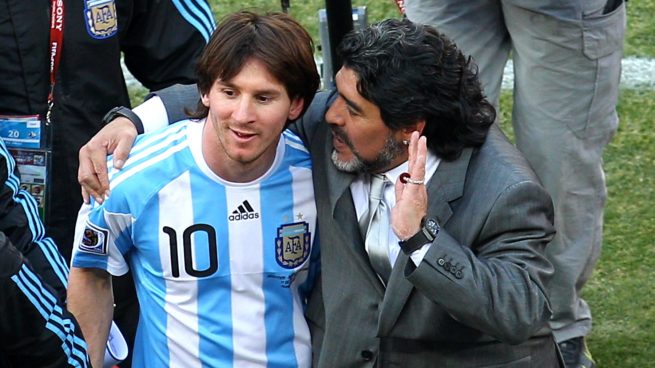 Y Diego alentó a Lionel