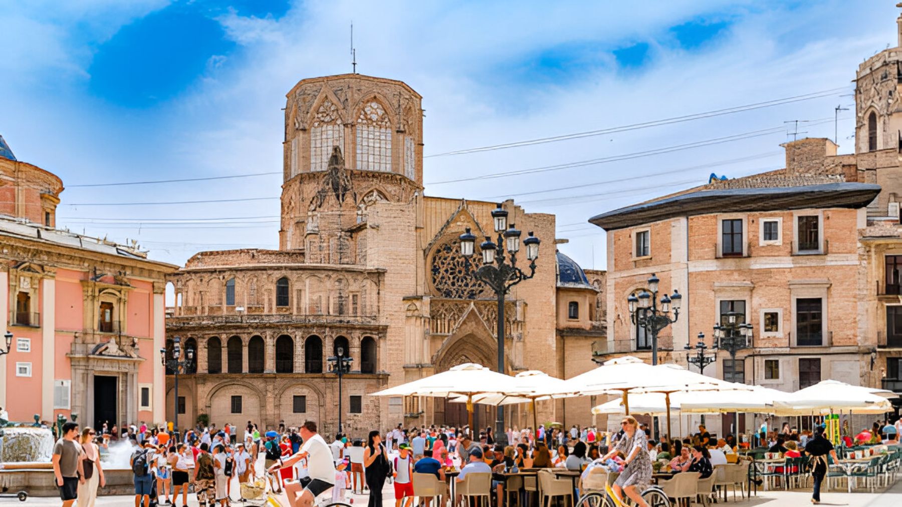 Plaza de la Virgen en Valencia.