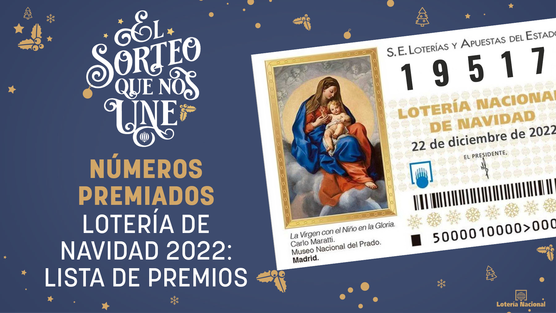 Números Premiados En El Sorteo De La Lotería De Navidad 2022 Lista De Premios