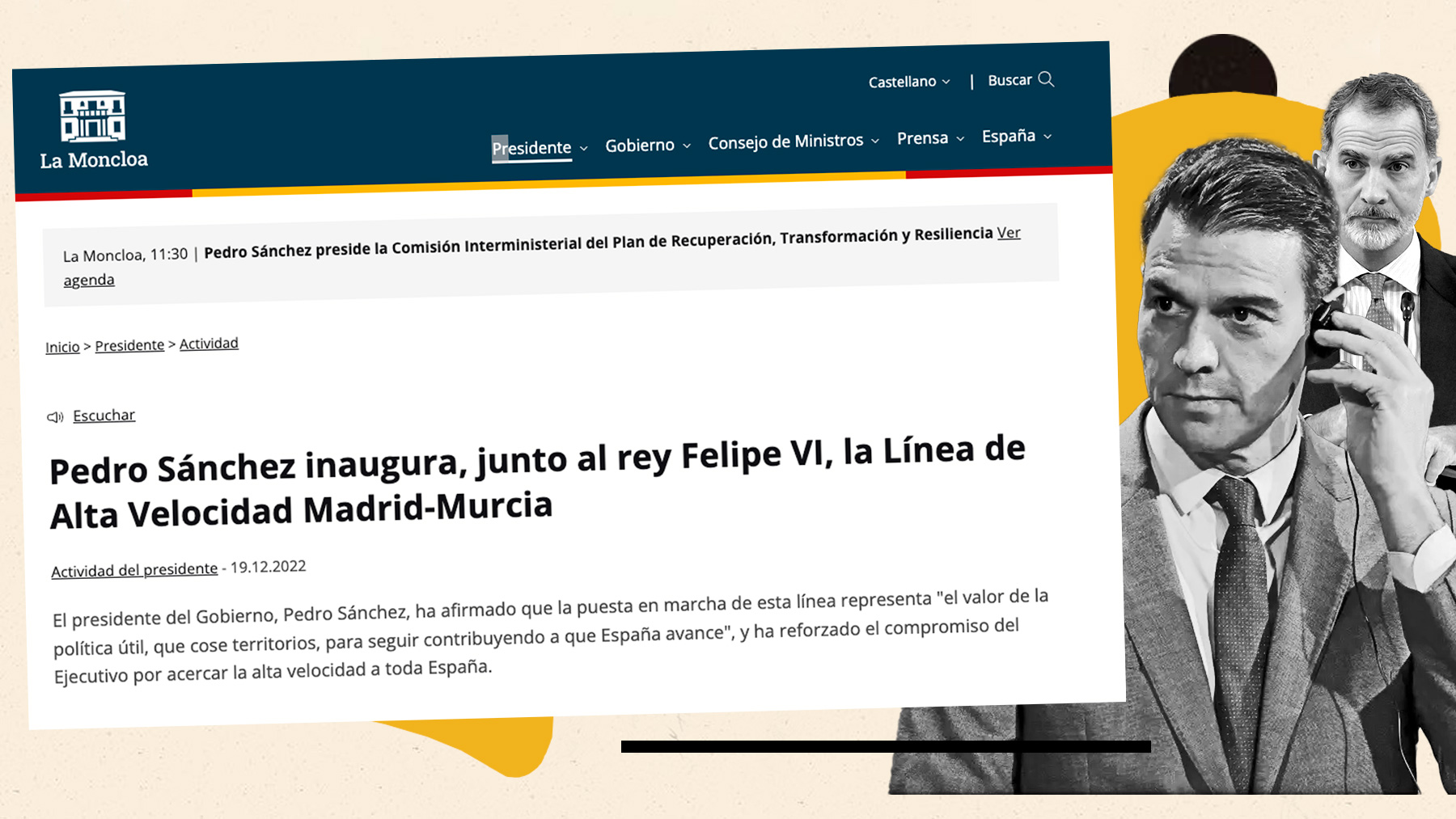 Pedro Sánchez y el mensaje de Moncloa.