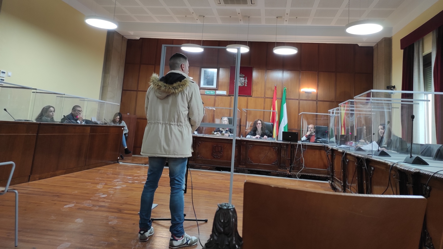 El acusado, durante su declaración en el juicio celebrado en la Audiencia de Jaén (EUROPA PRESS).