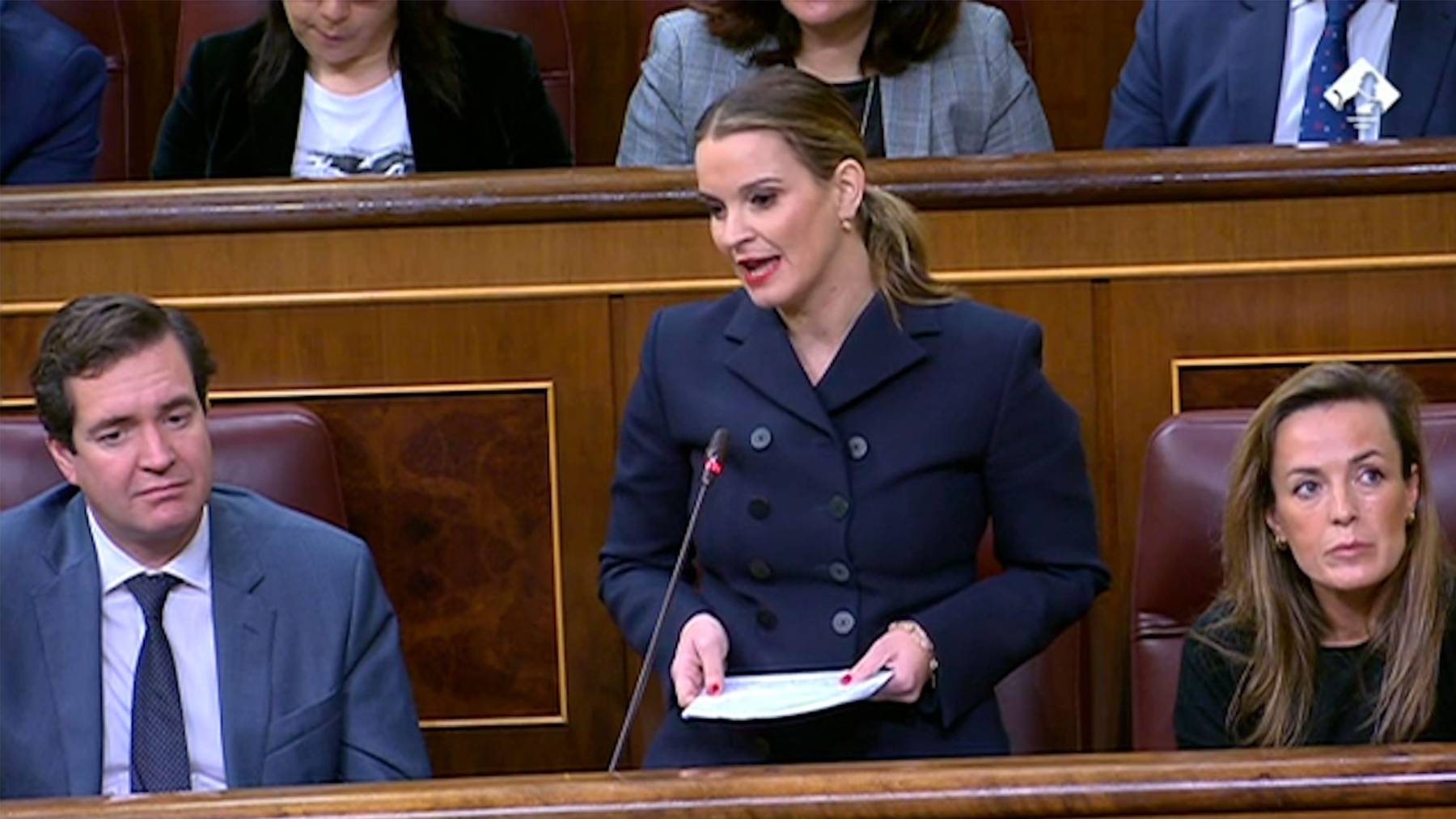 Marga Prohens se dirige a Irene Montero en el Congreso de los Diputados.