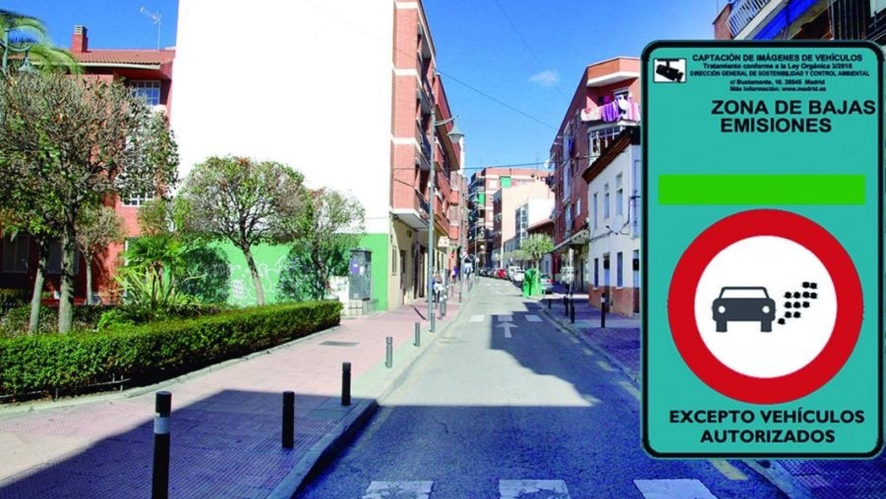 Zona de Bajas Emisiones en un municipio español.