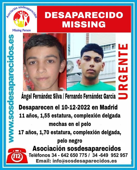 primos desaparecidos en Madrid