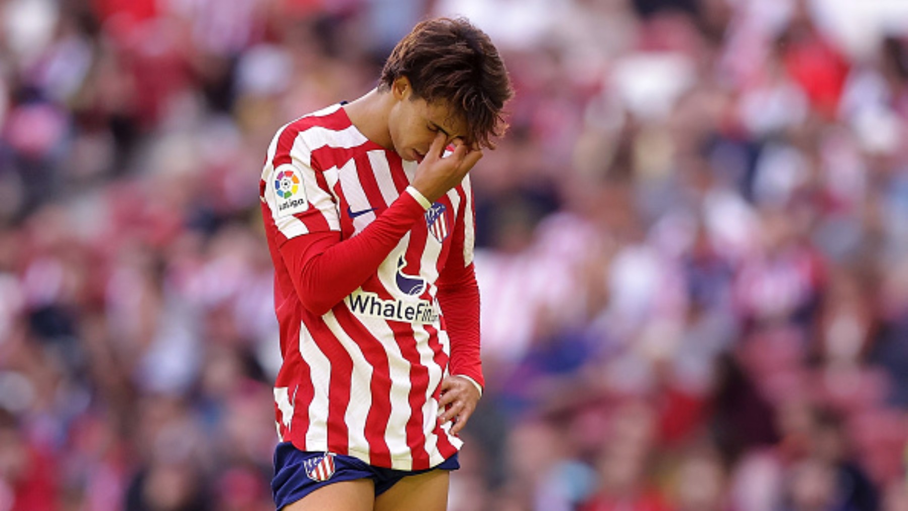 Joao Félix en un partido con el Atlético de Madrid. (AFP)