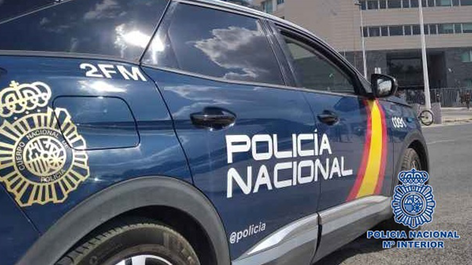 Vehículo de la Policía Nacional.