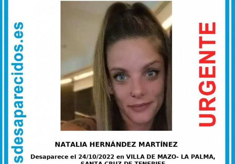 Natalia Hernández, la joven desaparecida.