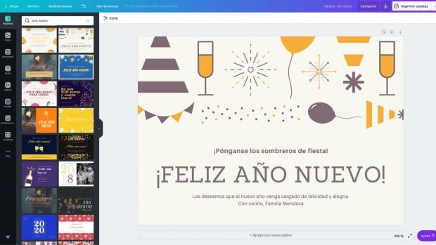 tarjetas ideas año nuevo