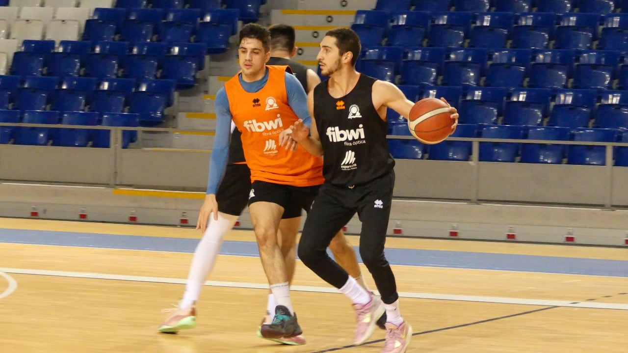 Un momento del último entrenamiento