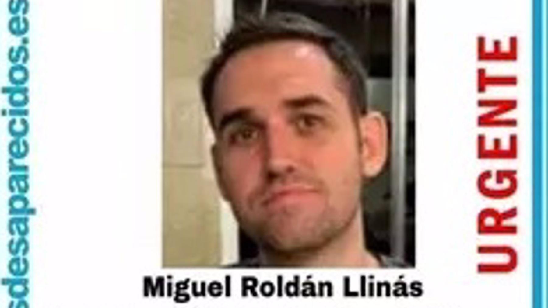 Hallado Miguel Roldán Llinás tras varios días desaparecido. – SOSDESAPARECIDOS