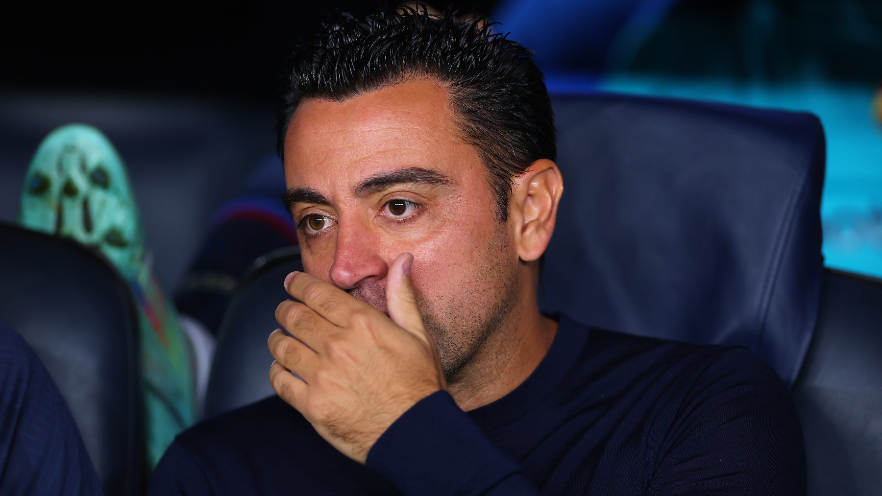 Xavi en un partido con el Barcelona (Getty)