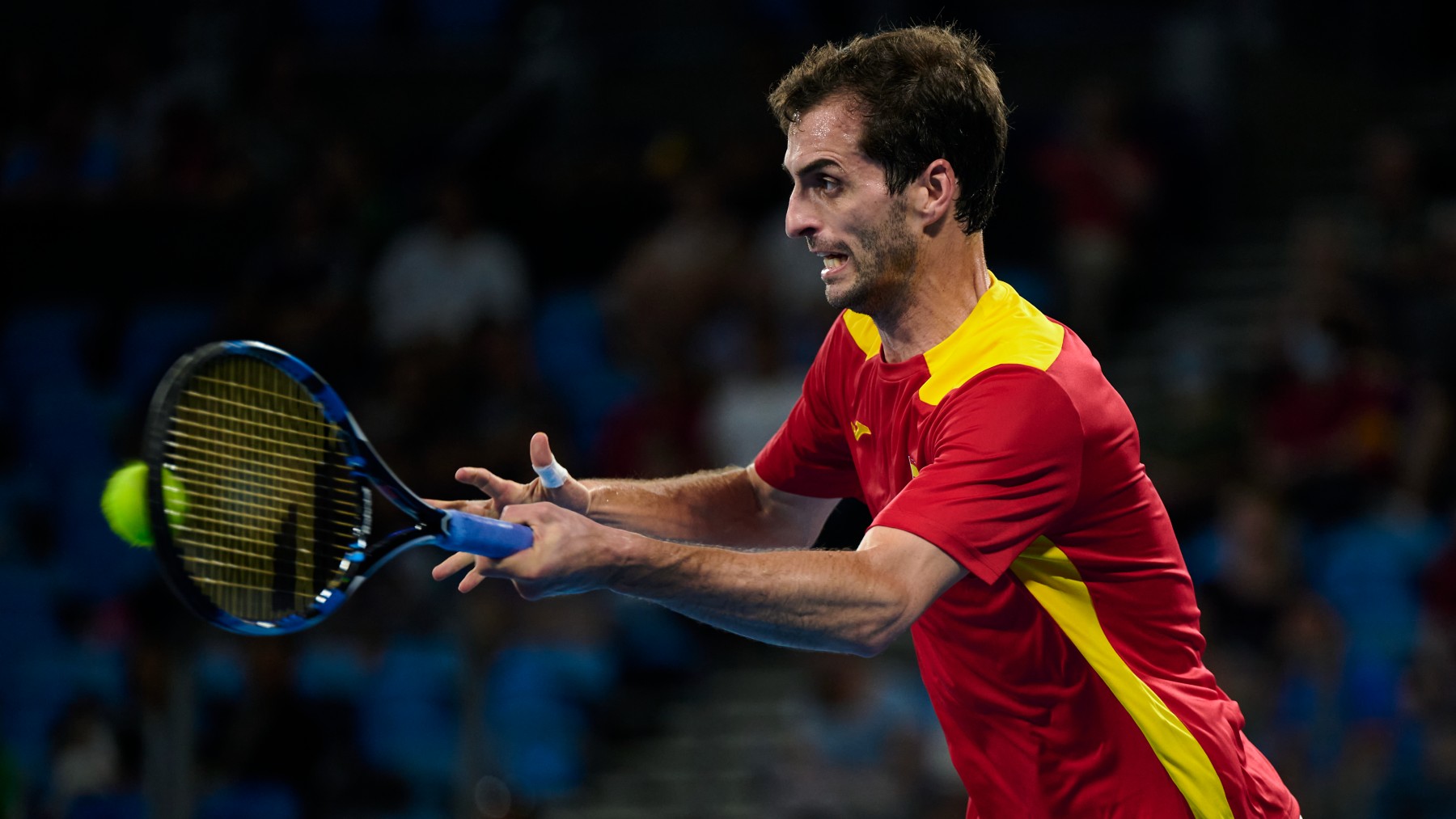 Albert Ramos, en el partido ante Evans en la United Cup. (Getty)