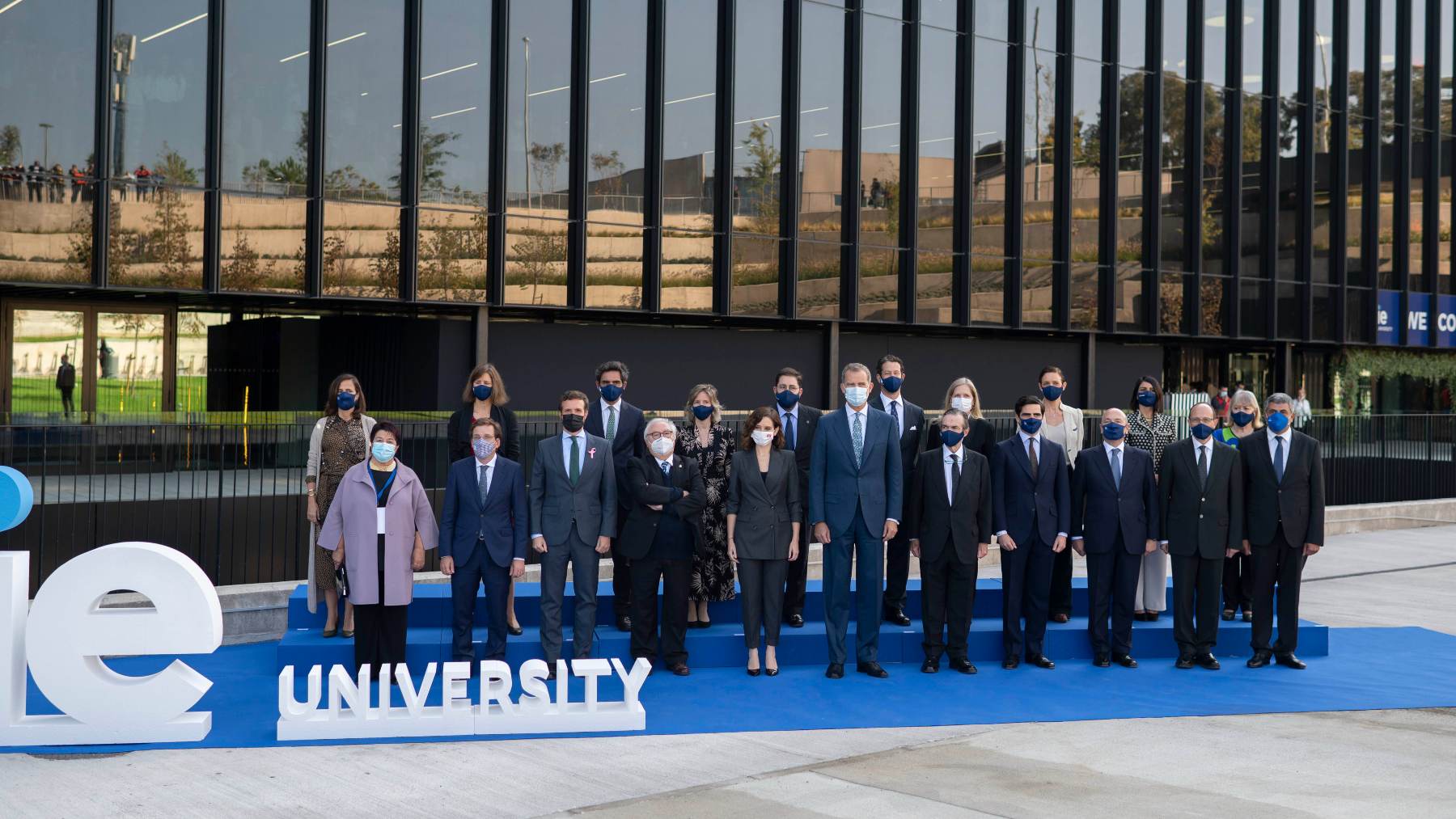 El Rey Felipe VI en la inauguración del nuevo Campus del IE en la IE Tower, en octubre de 2021. EP