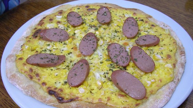 Pizza salchichas