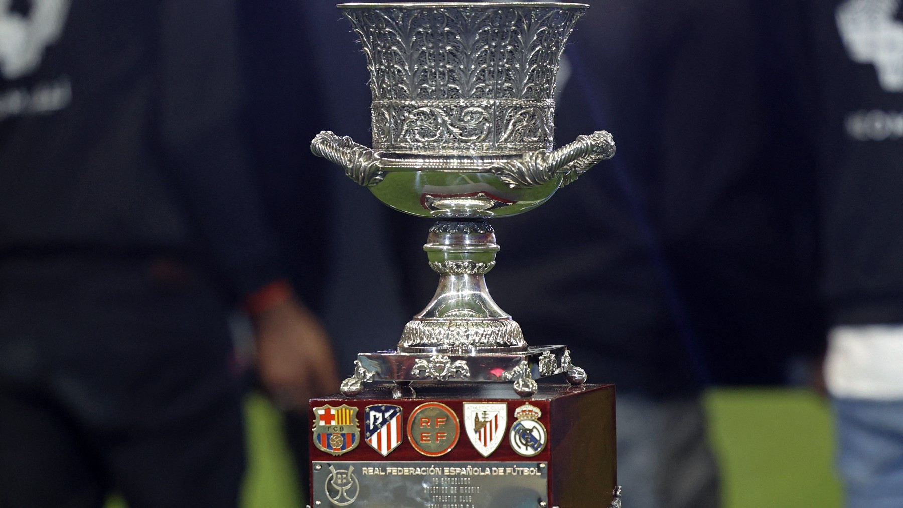 El trofeo de la Supercopa de España de 2022. (AFP)