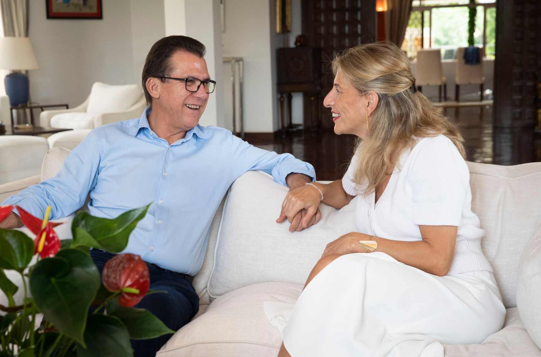 Yolanda Díaz junto a Luiz Marinho