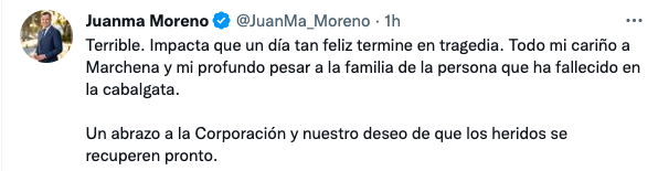 Lamento de Juanma Moreno.