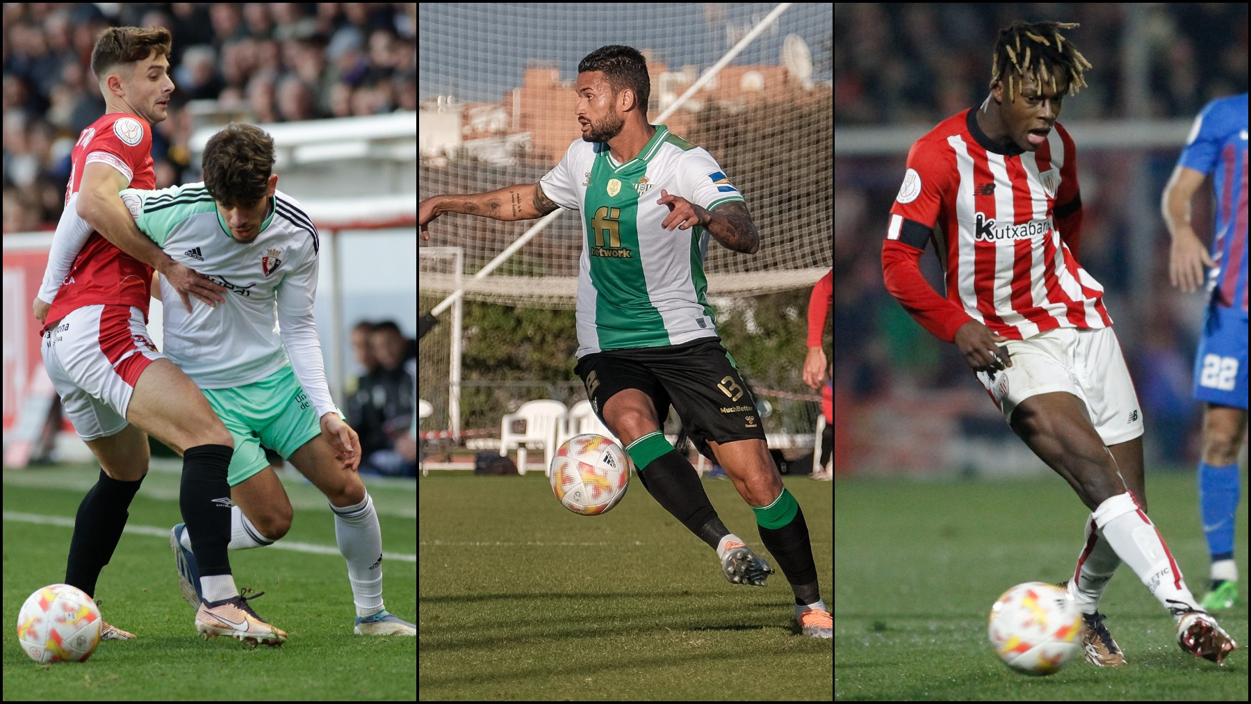 Osasuna, Betis y Athletic, en Copa. (EFE)