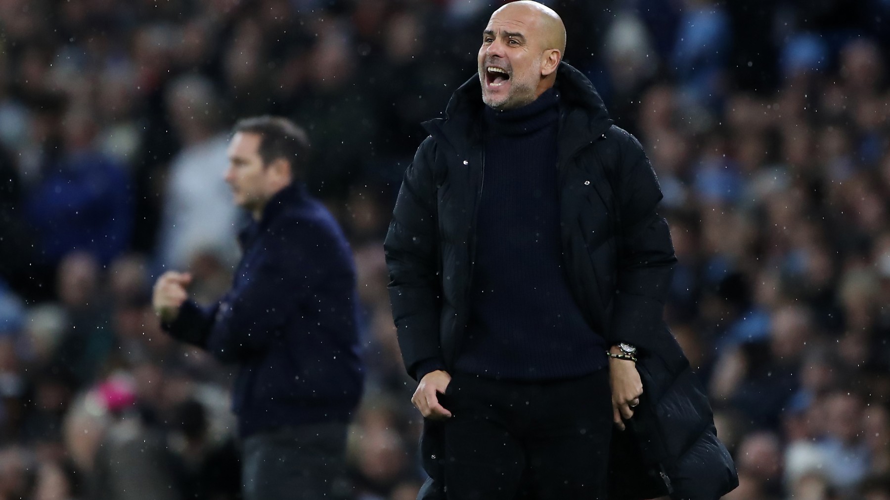 Guardiola, en el duelo contra el Chelsea. (Getty)