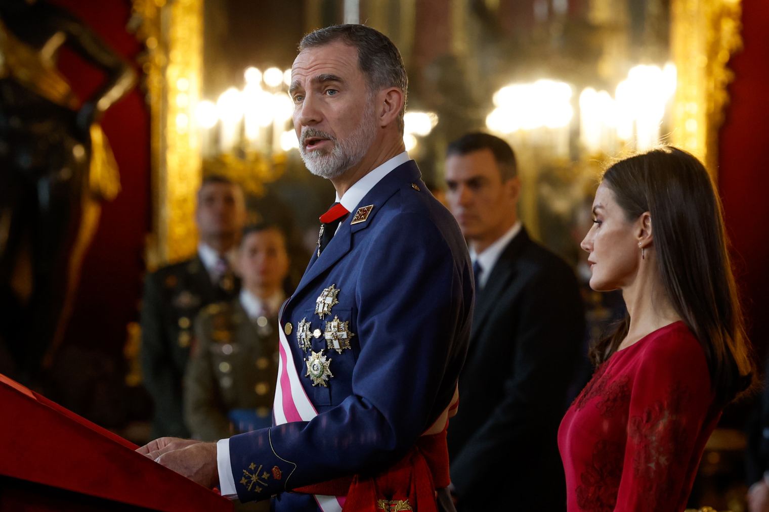 Felipe VI y Doña Letizia, en la Pascua Militar.