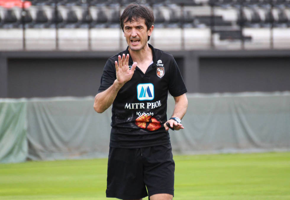 Pacheta, en un entrenamiento