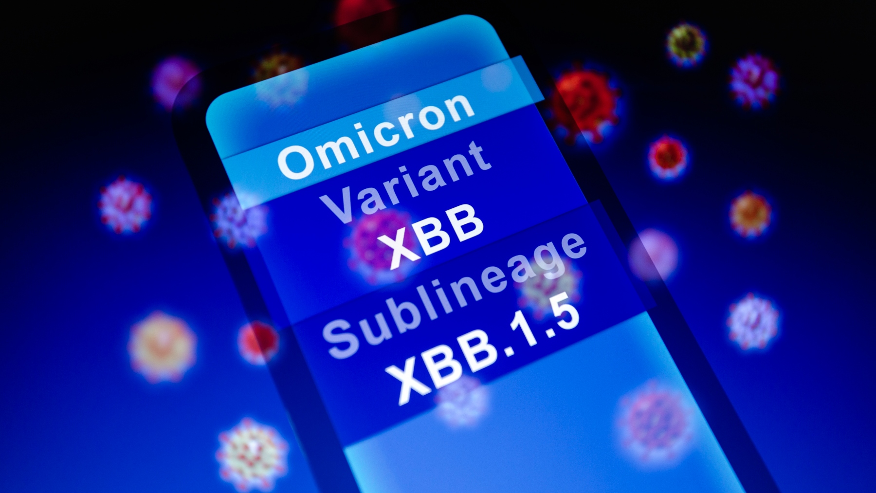 La frase «Ómicron, variante XBB y su sublinaje XBB.1.5» (Foto: Europa Press – Andre M. Chang).