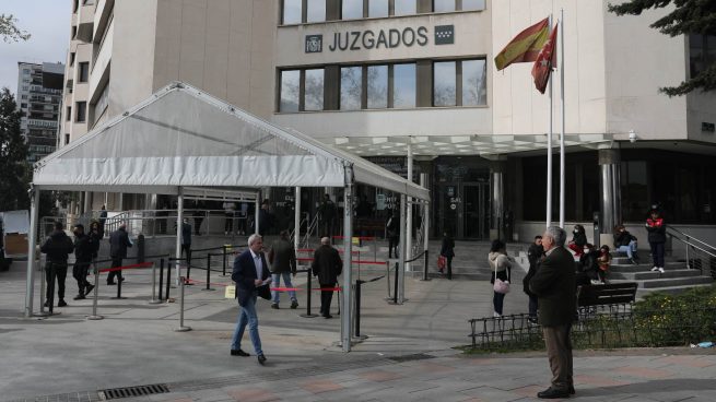 Entrada a los Juzgados de Plaza de Castilla, en Madrid. EP