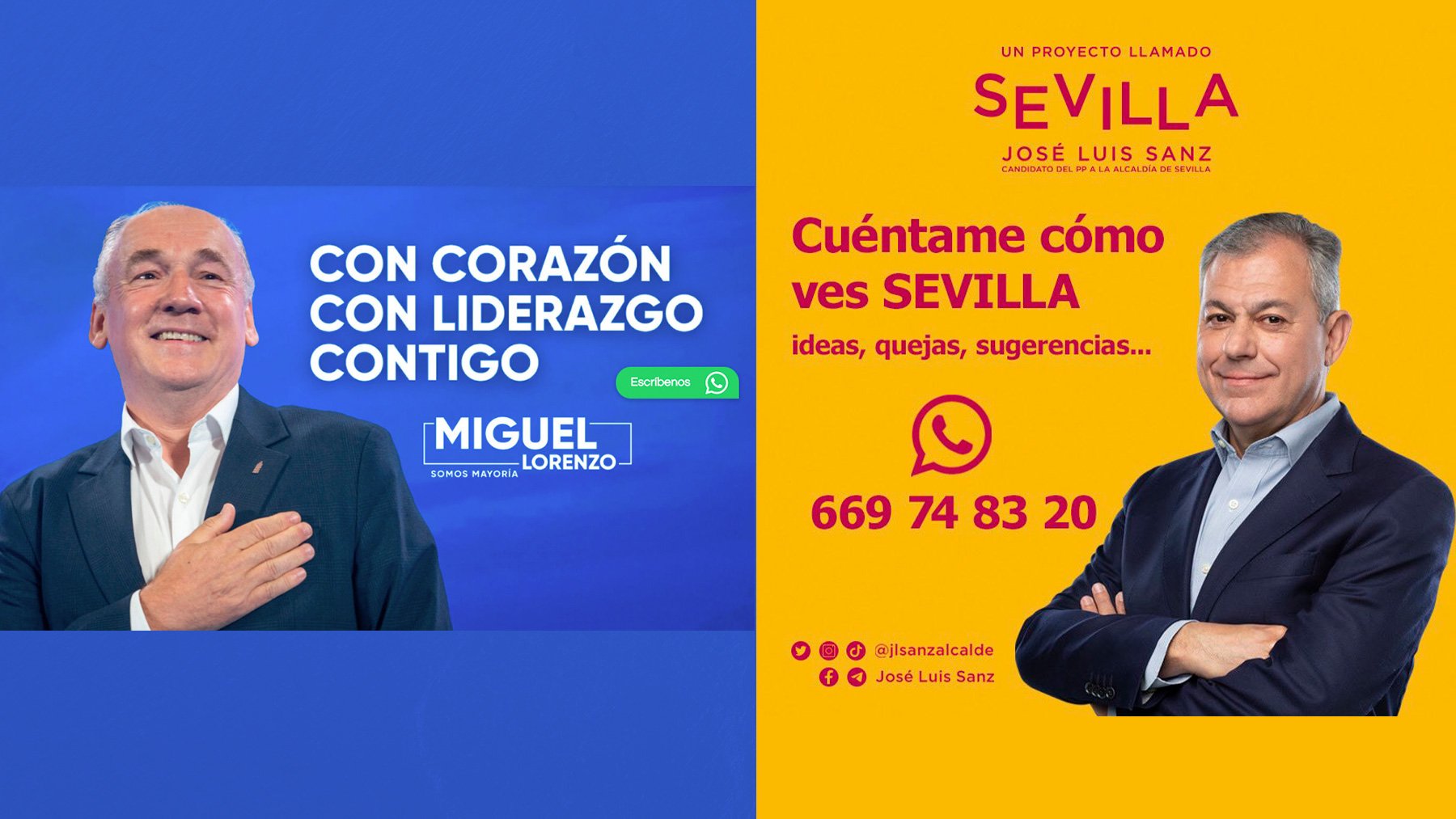Los candidatos del PP en La Coruña y Sevilla.