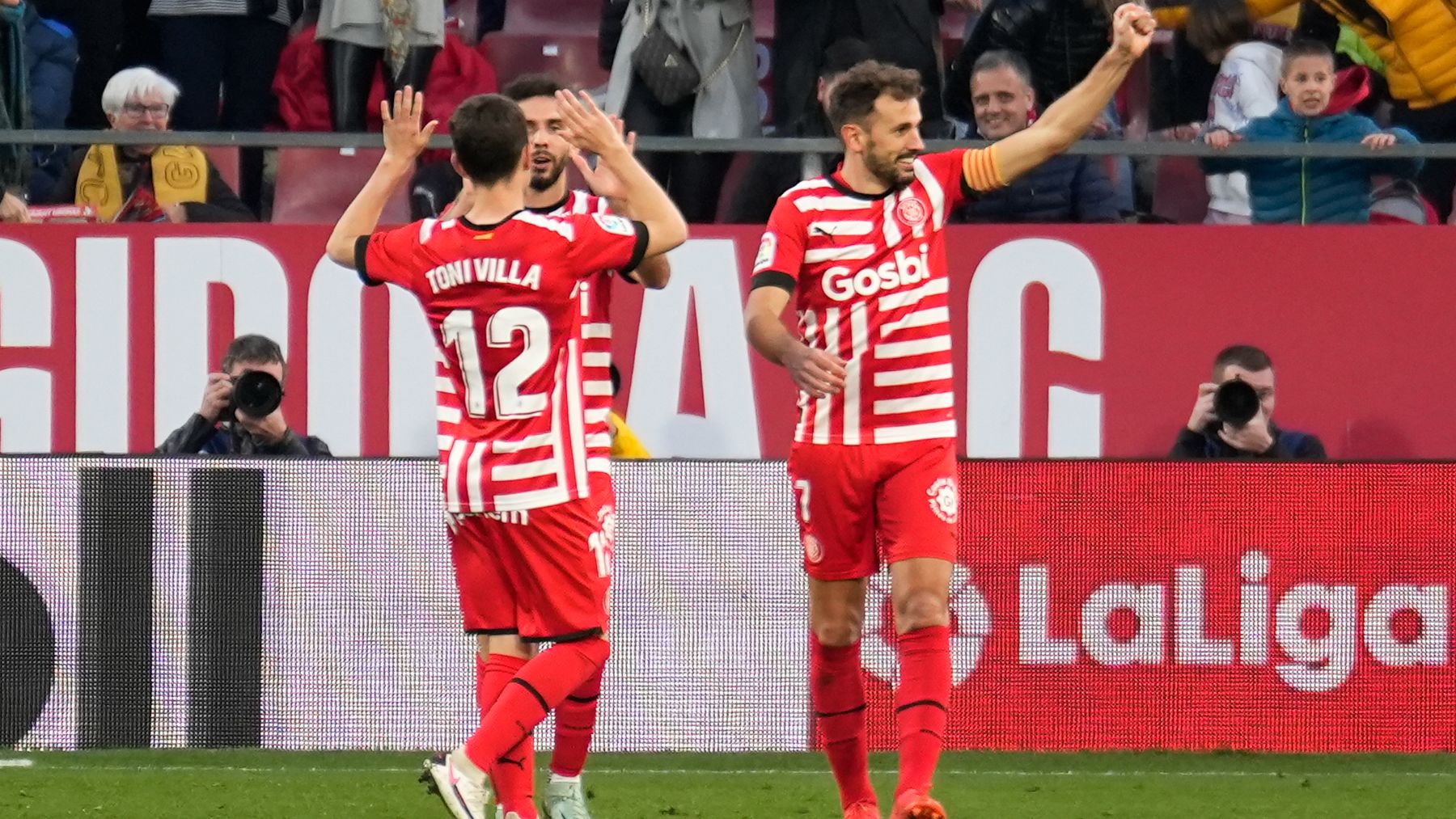 Stuani celebra un gol de Girona. (EFE)