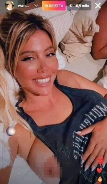 El descuido de Wanda Nara