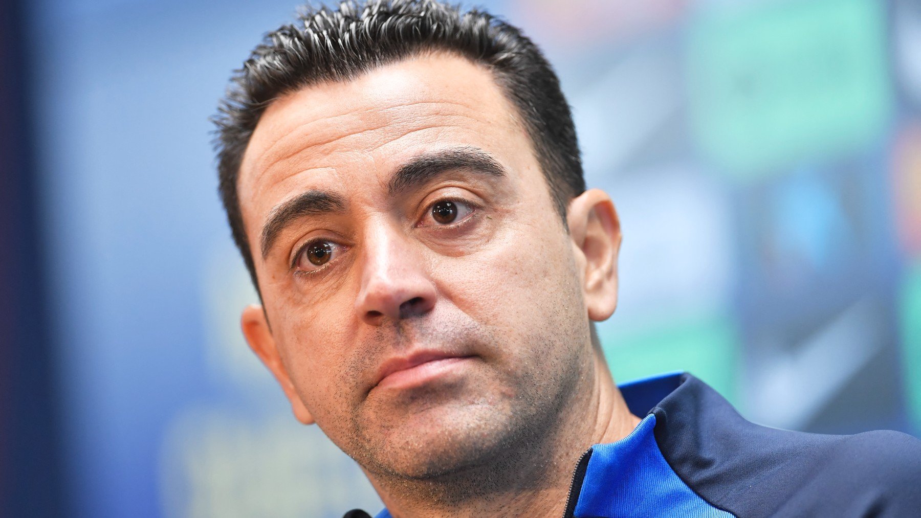 Xavi Hernández, en rueda de prensa. (AFP)