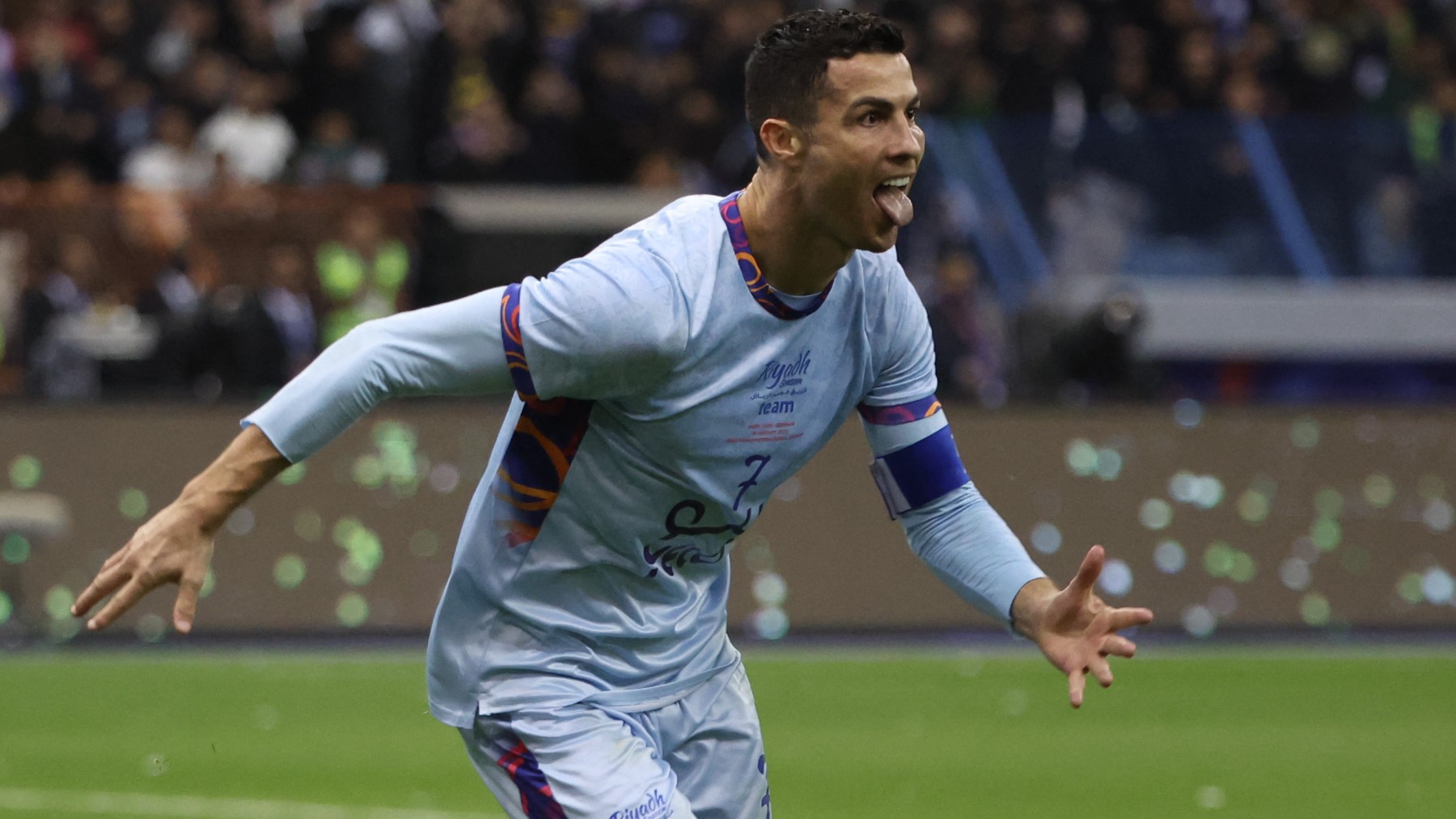 Cristiano Ronaldo celebra un gol ante el PSG (AFP)