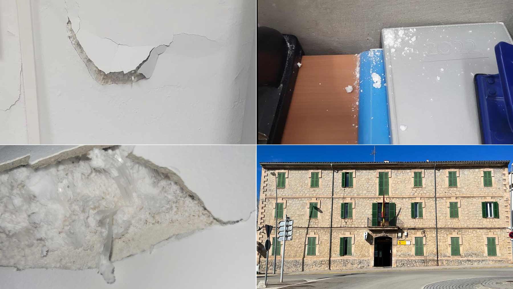 El cuartel de la Guardia Civil en Mallorca y las paredes con amianto.