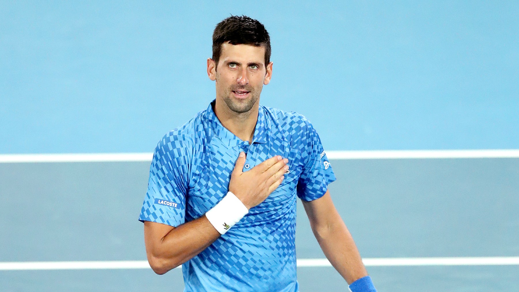 Novak Djokovic celebra una victoria en el Open de Australia. (Getty)