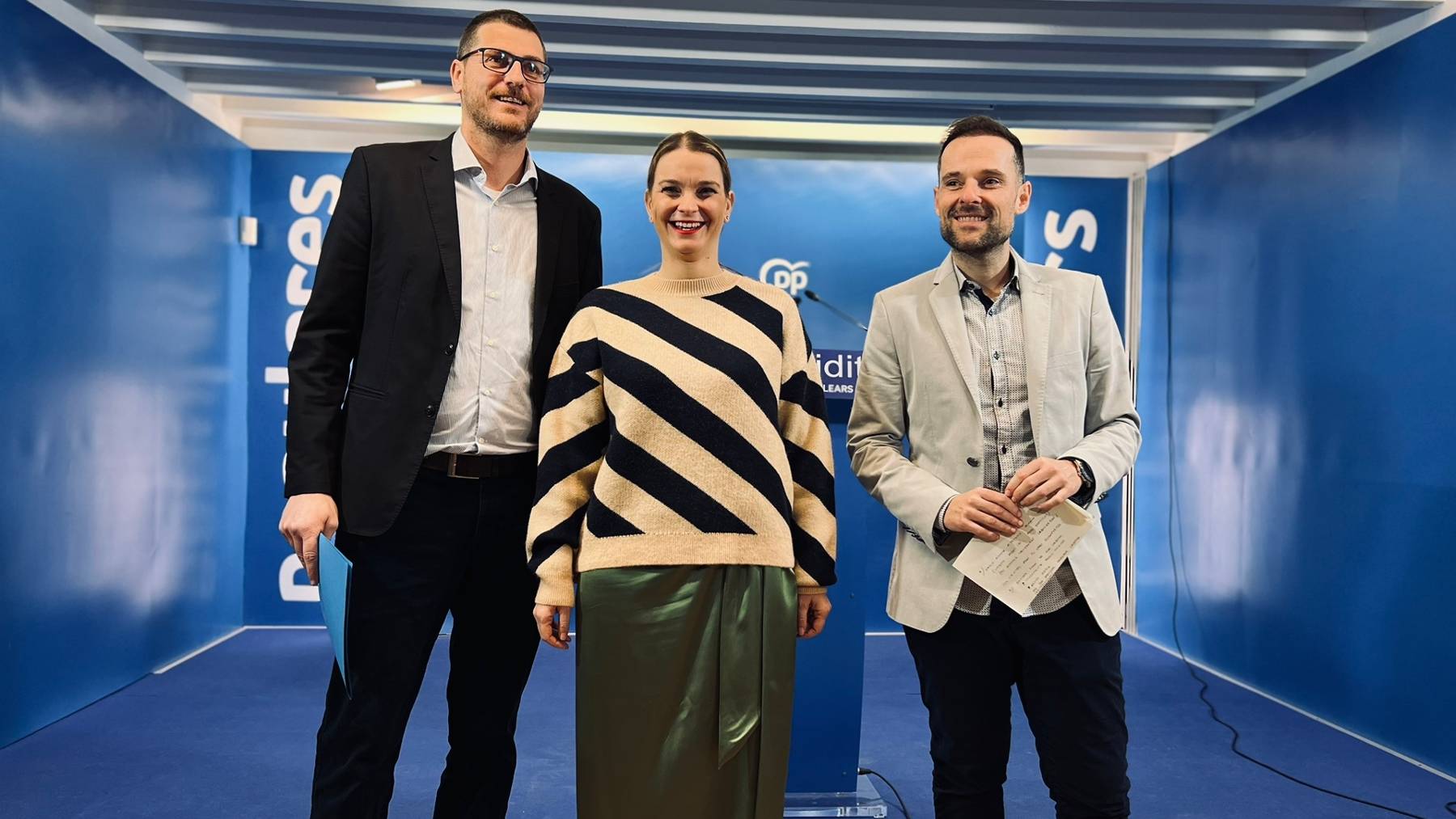 Sebastià Sagreras, Marga Prohens y Mariano Juan.