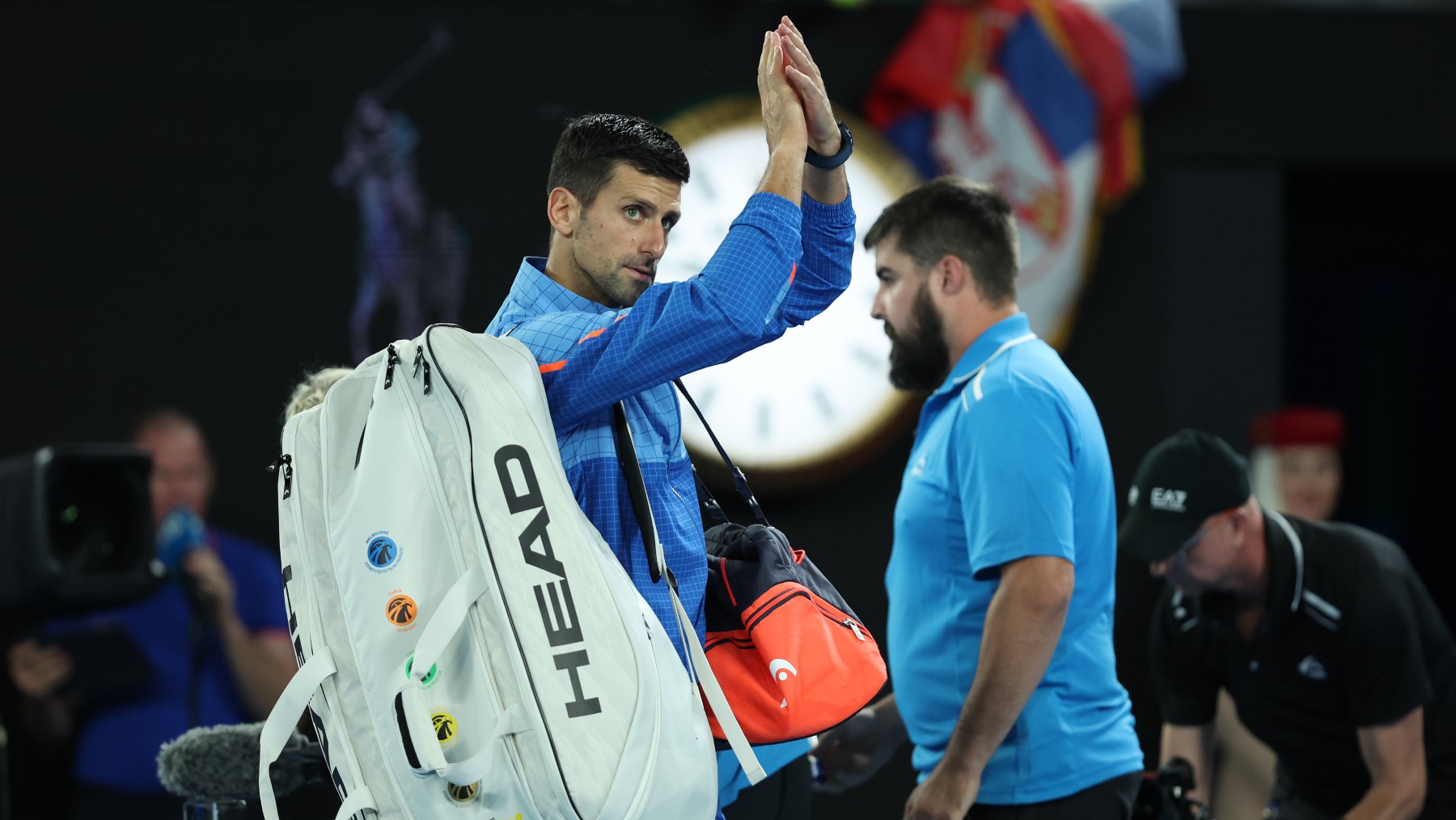 Novak Djokovic, tras su victoria ante De Miñaur. (Getty)