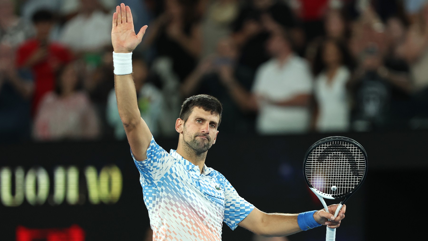 Djokovic celebra su victoria ante Rublev. (Getty)