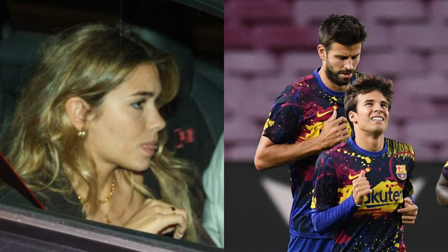 Clara Chía, Piqué y Riqui Puig.