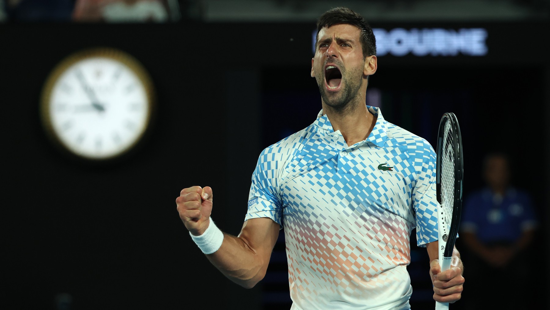 Novak Djokovic celebra un punto. (Getty)