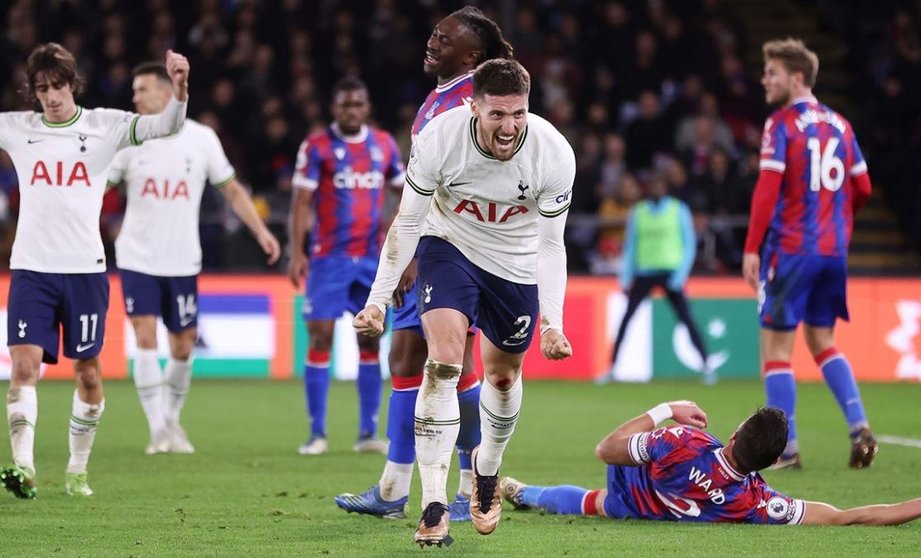 Doherty celebra un gol con el Tottenham