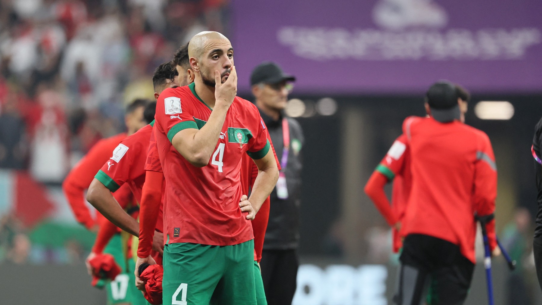 Amrabat, durante el Mundial. (Getty)